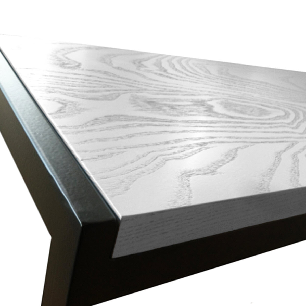 Raja End Table - Modern White Hardwood / Metal Stand, C-Table (24" Tall x 12" Wide x 24" Long)