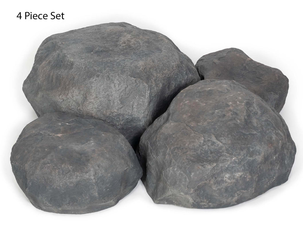 Graybear Faux Rock Set - Realistic, Artificial Landscape Boulders, Heavy Duty Fiberglass (4 pc / 7 pc Set)