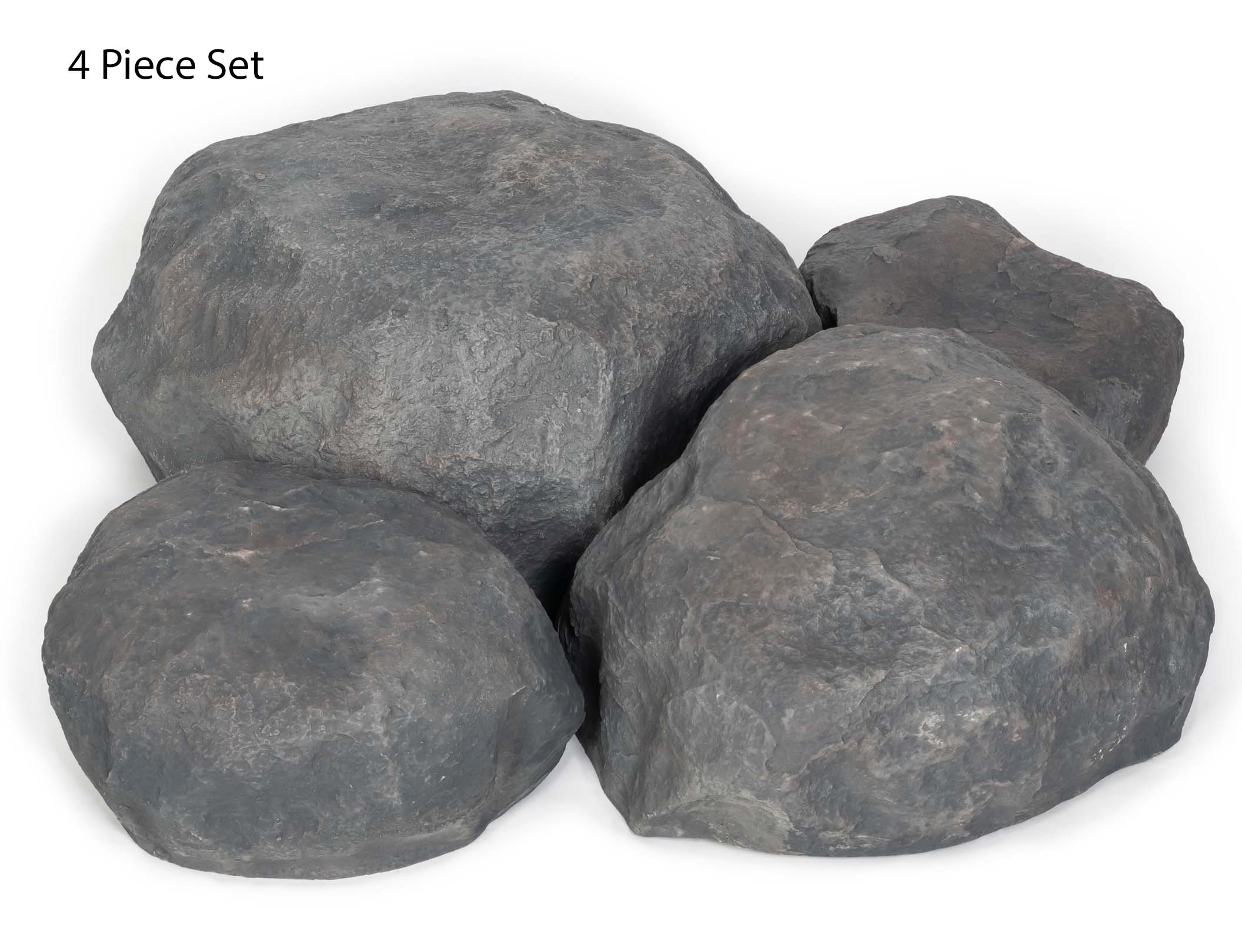Graybear Faux Rock Set - Realistic, Artificial Landscape Boulders, Heavy Duty Fiberglass (4 pc / 7 pc Set)