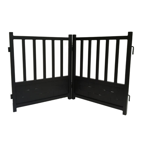 Royal Weave Freestanding 24" Tall Dog Gate Panels - Architectural Indoor Steel Pet Barrier Panels - Infinite Width