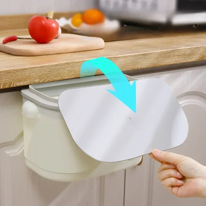 Wall Bin Cleanvero | With Lid | Hanging & Space-Saving | For Kitchen & Bathroom | Large Volume