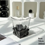 Geometric Onyx Base Glass Cup