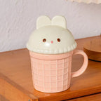 Cartoon Ice Cream Animal Ceramic Mug