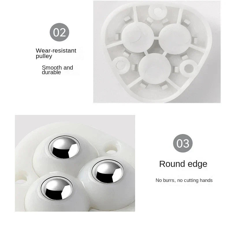 Zevolim | Self-Adhesive Full Rotating Furniture Mover Wheel Rollers