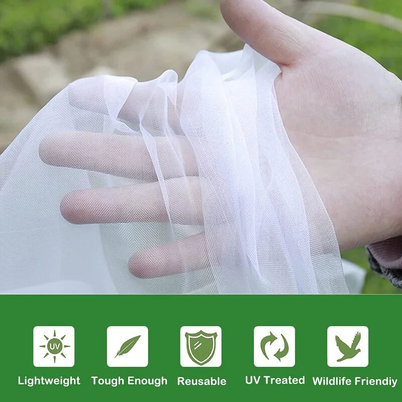 Zevolim| GARDIVIA Vegetable Protection Net | High-Density Insect Net Made of Polyethylene | UV Resistant & Breathable | For Raised Beds & Vegetable Cultivation