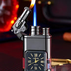 Twin Jets Quartz Dial Dual Flame Metal Lighter