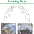 Zevolim| Plantura FlexGrow Garden Arch Set made of fiberglass | DIY Plant Tunnel for raised beds & cold frames | Rustproof & Reusable | Including connectors