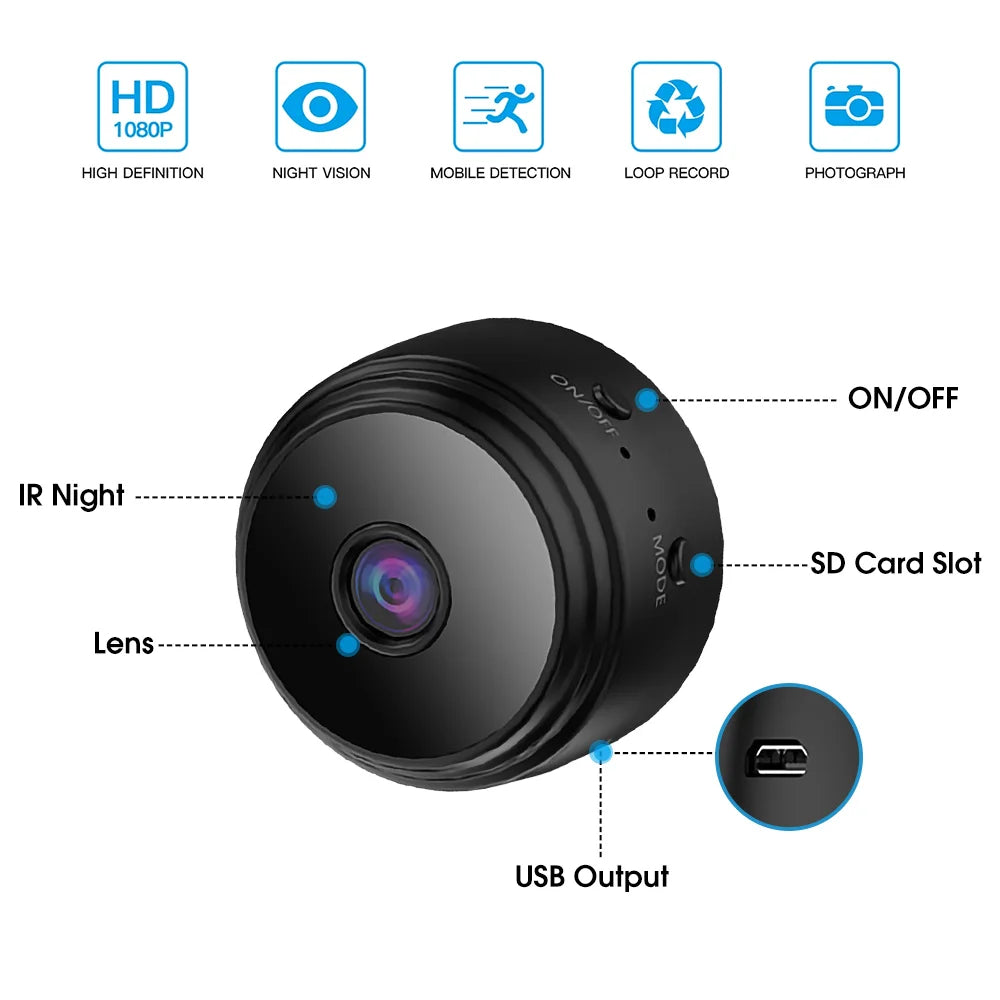 1080P HD Wireless Night Vision Wifi Camera