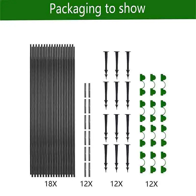 Zevolim| Plantura FlexGrow Garden Arch Set made of fiberglass | DIY Plant Tunnel for raised beds & cold frames | Rustproof & Reusable | Including connectors