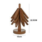 Wooden Tree Heat Resistant Coaster Set