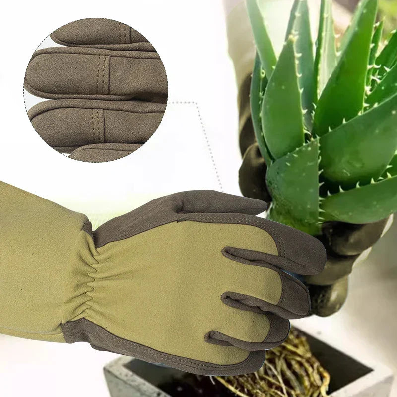Zevolim| GardenGuard Thorn Gloves | Breathable & Durable Microfiber Leather | For Female Gardeners