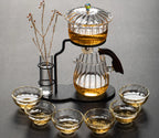 Vintage Pumpkin-Inspired Glass Tea Set