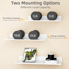 Metallura | Wall shelf made of metal | Floating shelf 30/40/50 cm | Space-saving storage for bathroom, kitchen & bedroom
