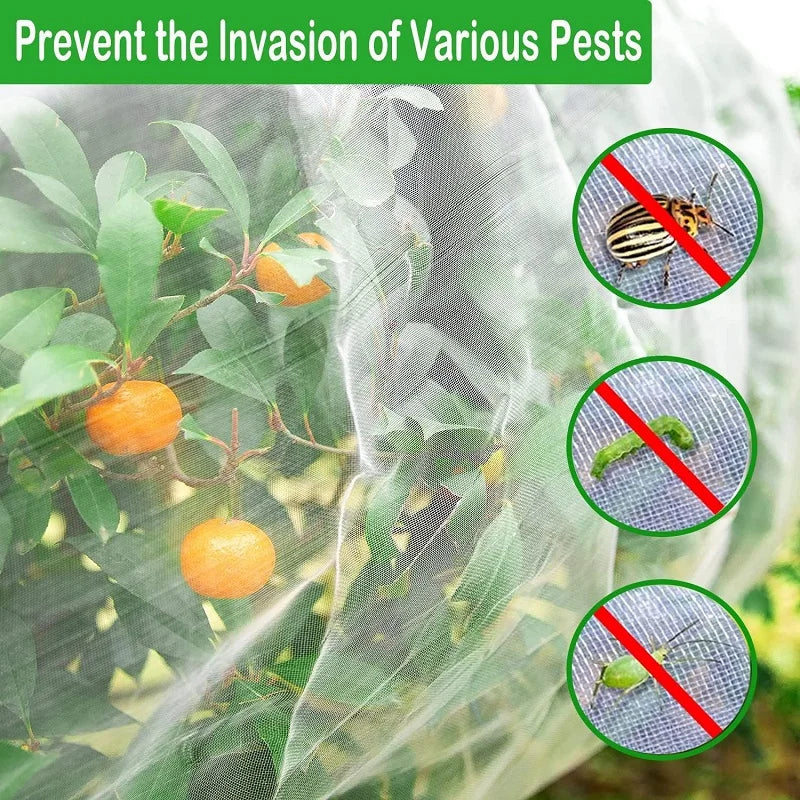 Zevolim| GARDIVIA Vegetable Protection Net | High-Density Insect Net Made of Polyethylene | UV Resistant & Breathable | For Raised Beds & Vegetable Cultivation