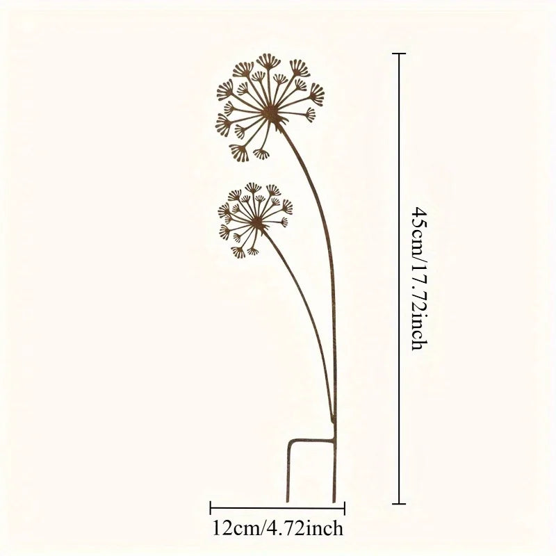 Zevolim| Florandis Metal Garden Stake Flower | Decorative Stake for Balcony, Bed & Plant Pot | Weatherproof & Detailed