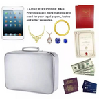 Zevolim | Fireproof and Waterproof Document Organizer Bag – Portable Protective Storage for Travel and Home Security