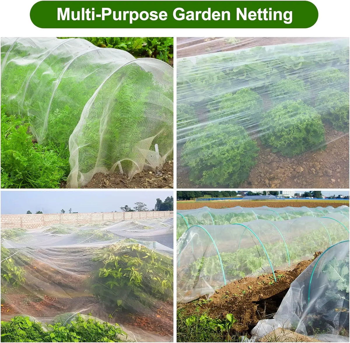 Zevolim| GARDIVIA Vegetable Protection Net | High-Density Insect Net Made of Polyethylene | UV Resistant & Breathable | For Raised Beds & Vegetable Cultivation