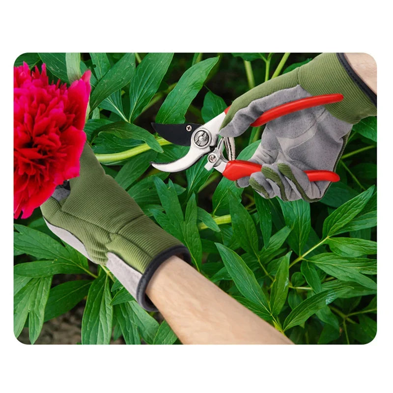 Zevolim| ThornGuard Garden Gloves | Thornproof & Extra Long | Leather & Rubber Coating | Protection for Roses & Shrubs