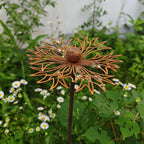 Zevolim| FLORUSTA Garden Stake Bluebonnet | Rust Look Metal | Rustic Garden Decor