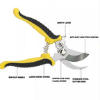 Zevolim| PrecisionCut Pruning Shears | Stainless Steel Garden Scissors for Trimming