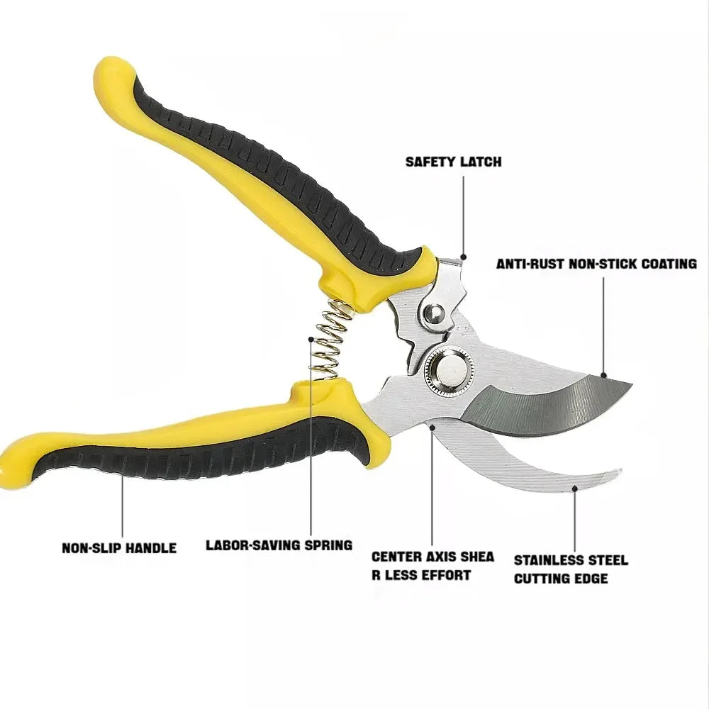 Zevolim| PrecisionCut Pruning Shears | Stainless Steel Garden Scissors for Trimming