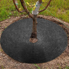 Zevolim| Weed fleece tree disk – Breathable root protection mat for garden and plants