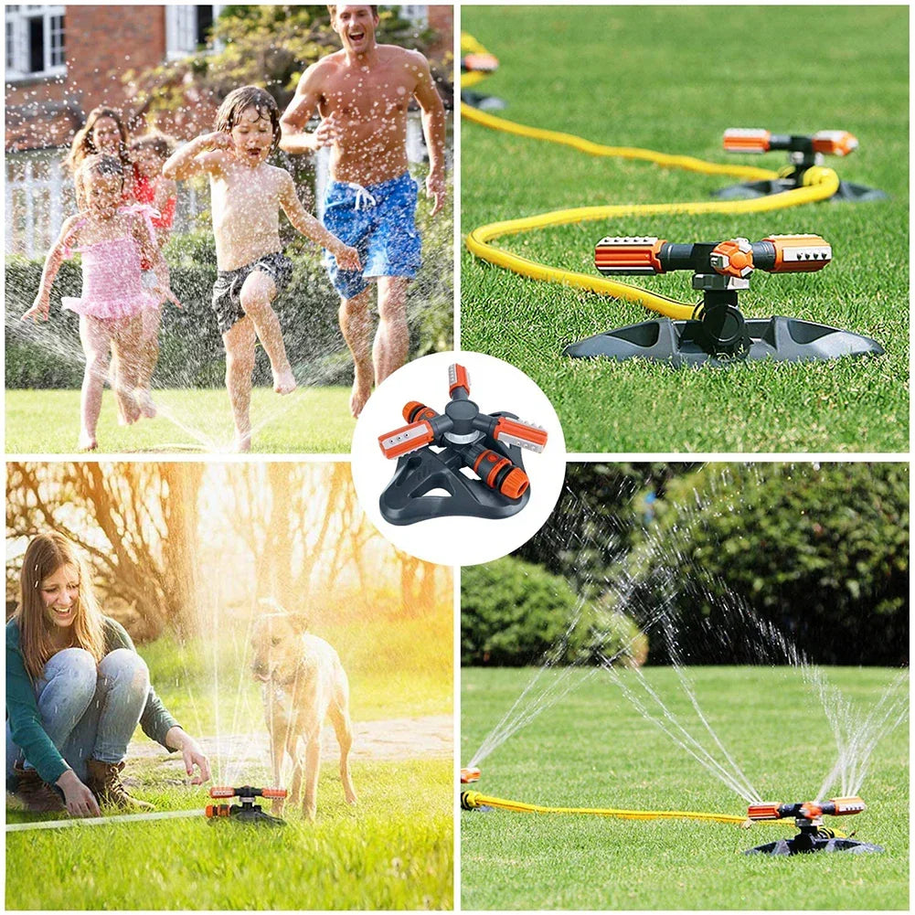 Zevolim| Rotatable Garden Sprinkler with 3 Nozzles – Efficient Watering Sprinkler for Lawns and Gardens
