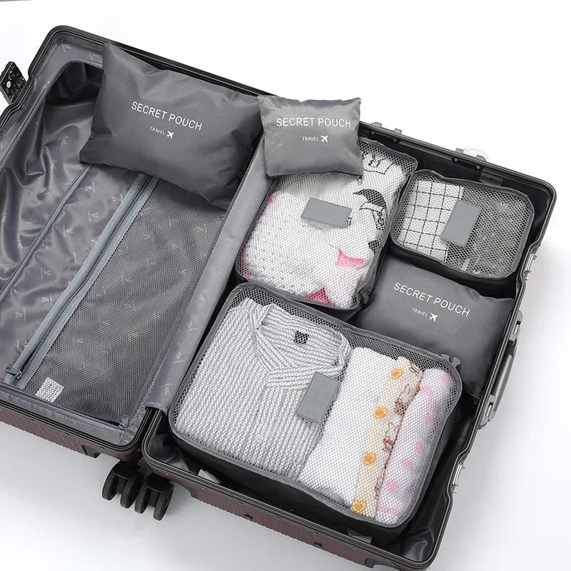 ReiseLina Luggage Organizer Set | 6-piece | Waterproof & Space-saving | Made of Oxford Fabric