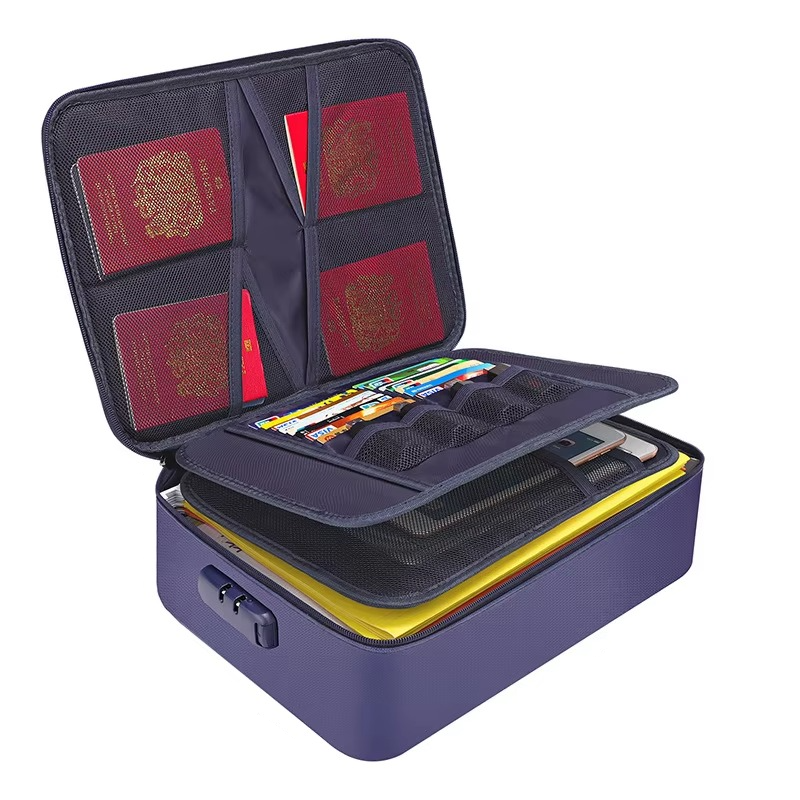 Zevolim | Fireproof and Waterproof Document Organizer Bag – Portable Protective Storage for Travel and Home Security