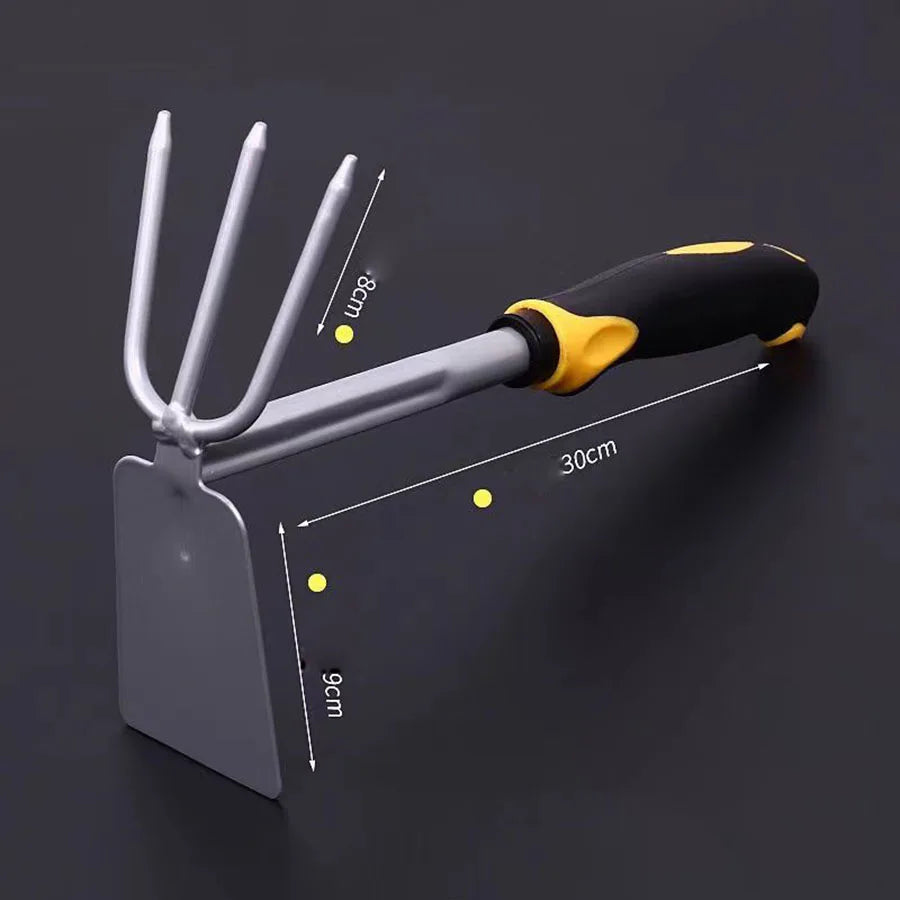 Zevolim| Groviva Garden Tool Set 4-pcs. | Stainless Steel | Hoe & Shovel | For Digging, Planting & Weeding
