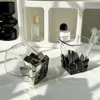 Geometric Onyx Base Glass Cup