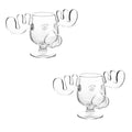 Nordic Antler Novelty Drinking Glass