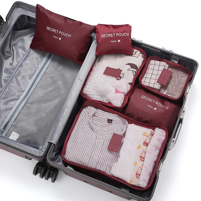 TRAVORO Packing Cube Set | 6-piece | Waterproof & Extra Volume | Suitcase Organizer for Men