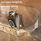 Clario WallClear Wall Shelf Transparent | Acrylic Shelf Without Drilling | For Bathroom & Kitchen | Strong Adhesion & Removable