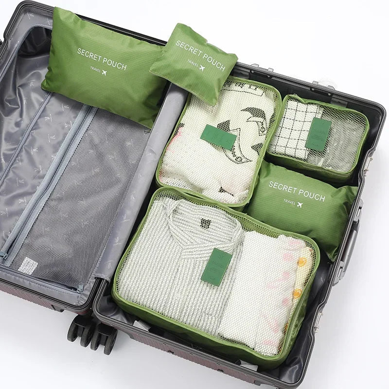 ReiseLina Luggage Organizer Set | 6-piece | Waterproof & Space-saving | Made of Oxford Fabric