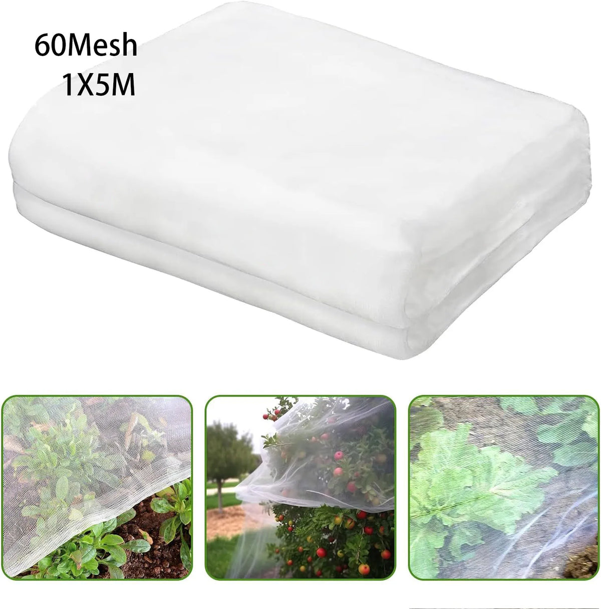 Zevolim| GARDIVIA Vegetable Protection Net | High-Density Insect Net Made of Polyethylene | UV Resistant & Breathable | For Raised Beds & Vegetable Cultivation
