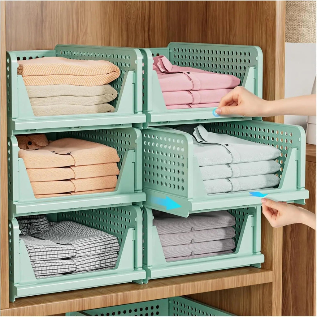 5-Pack Stackable Foldable Closet Storage Boxes – Liora