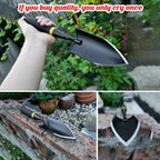 Zevolim| TerraGrip Garden Spade | Extra Robust & Ergonomic | Seamlessly Welded | For Hard Soils & Roots
