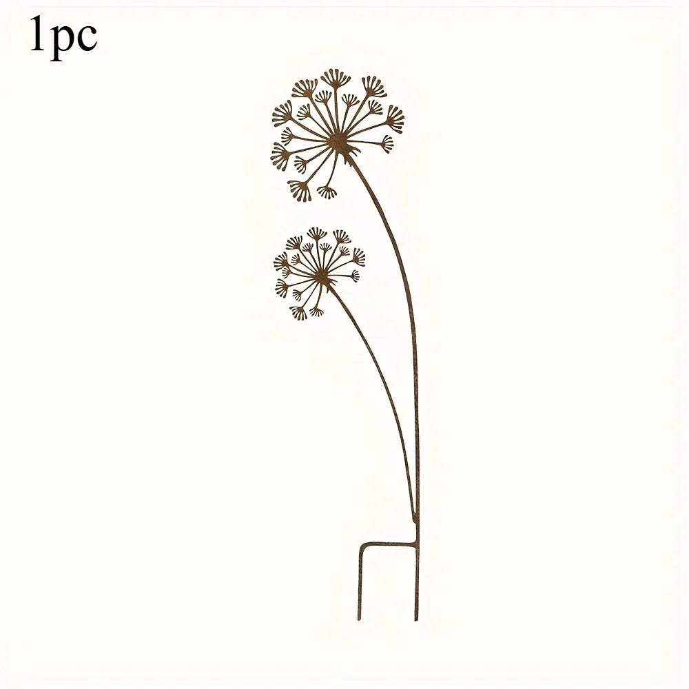 Zevolim| Florandis Metal Garden Stake Flower | Decorative Stake for Balcony, Bed & Plant Pot | Weatherproof & Detailed