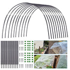 Zevolim| Plantura FlexGrow Garden Arch Set made of fiberglass | DIY Plant Tunnel for raised beds & cold frames | Rustproof & Reusable | Including connectors