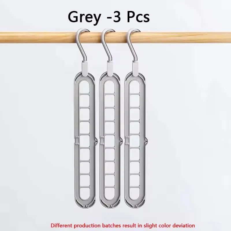 3Pcs 9-hole Clothes Hanger