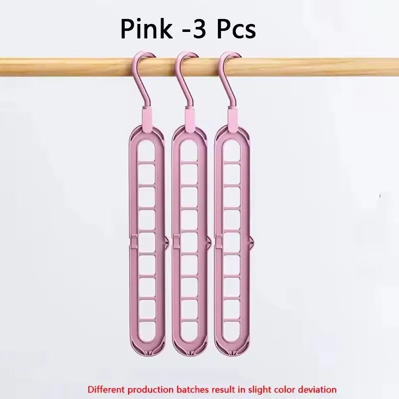 3Pcs 9-hole Clothes Hanger
