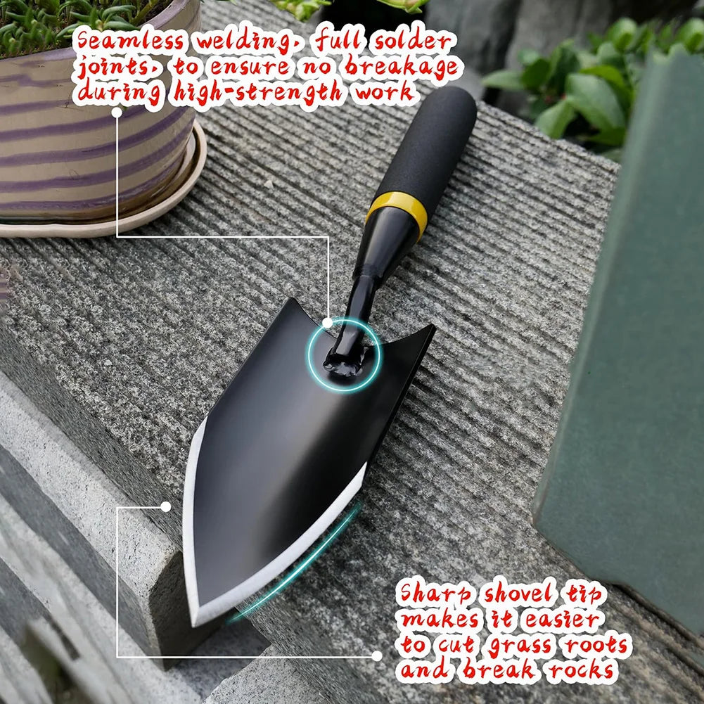 Zevolim| TerraGrip Garden Spade | Extra Robust & Ergonomic | Seamlessly Welded | For Hard Soils & Roots