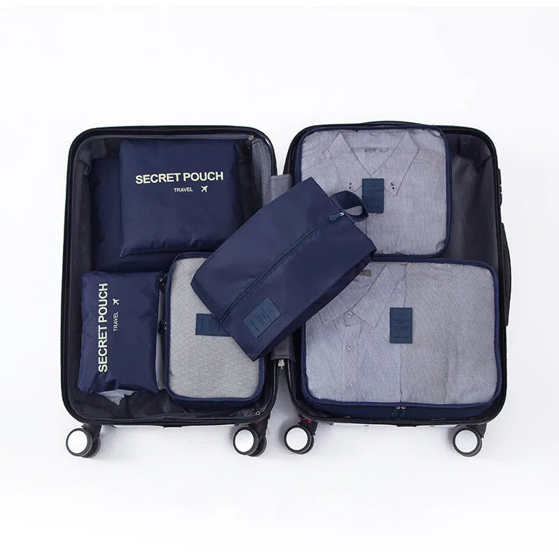 TRAVORO Packing Cube Set | 6-piece | Waterproof & Extra Volume | Suitcase Organizer for Men