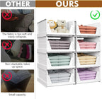 5-Pack Stackable Foldable Closet Storage Boxes – Liora