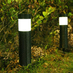 Zevolim| Outdoor Solar Rattan Cylindrical LED Garden Lawn In-ground Landscape Light