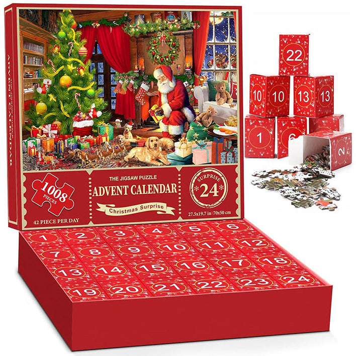 1000PCS Christmas Jigsaw Puzzles Advent Calendar - Christmas Gift