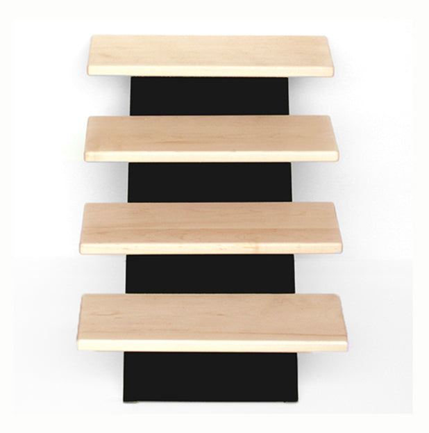 Loft Pet Steps - Modern Metal / Hardwood Dog Stairs, No Slip Steps 19" Tall, Large Dog to 180 lbs