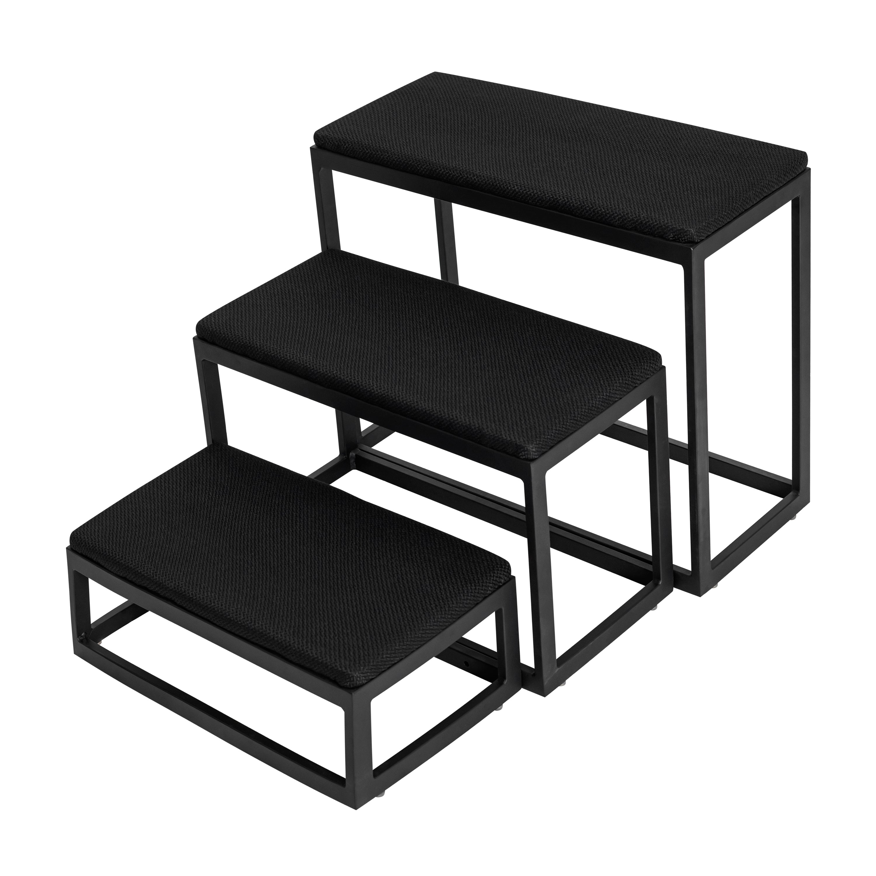 Shana Pet Steps - Modern 19" Tall, Wide Metal Dog Stairs for Small - Large Dogs (180 lbs)