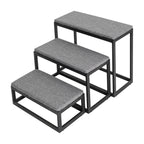 Shana Pet Steps - Modern 19" Tall, Wide Metal Dog Stairs for Small - Large Dogs (180 lbs)